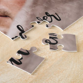 Puzzle Meilleur Père Jamais Photo Personnalisée Script no (Côté)