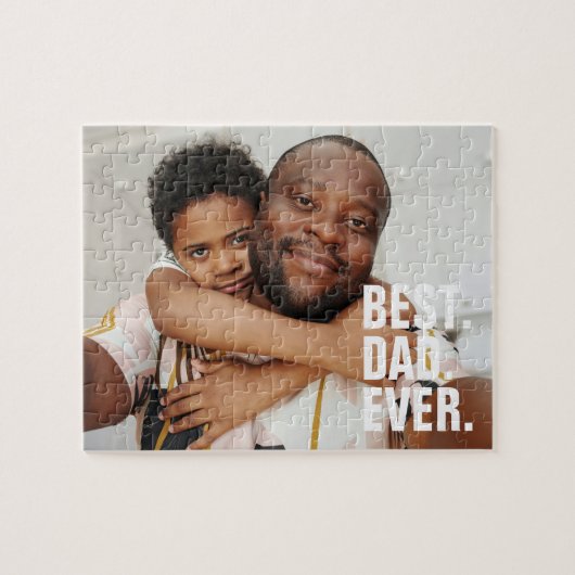 Puzzle Meilleure Fête des pères personnalisée pour papa (Horizontal)