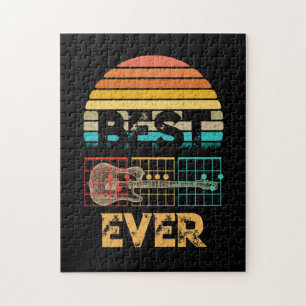 Puzzle Meilleure Guitare Papa Jamais Musique Pères Vintag