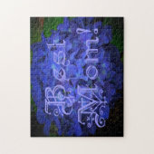 Puzzle Meilleure maman avec Arrière - plan de fleurs bleu (Vertical)