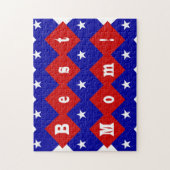 Puzzle Meilleure maman en forme de diamant patriotique (Vertical)