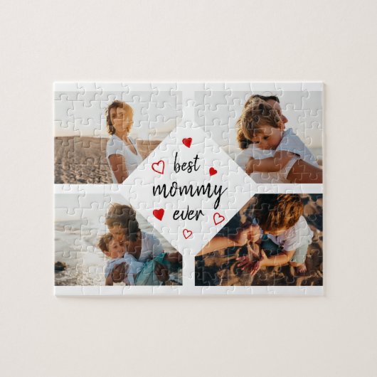 Puzzle Meilleure Maman Ever 4 Photo Collage Mères Jour Ca (Horizontal)
