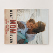 Puzzle Meilleure maman Ever aquarelle Mère`Jour Photo (Horizontal)