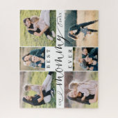 Puzzle Meilleure maman Ever Script Coeur Photo Collage (Vertical)