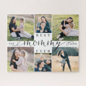 Puzzle Meilleure maman Ever Script Coeur Photo Collage (Horizontal)