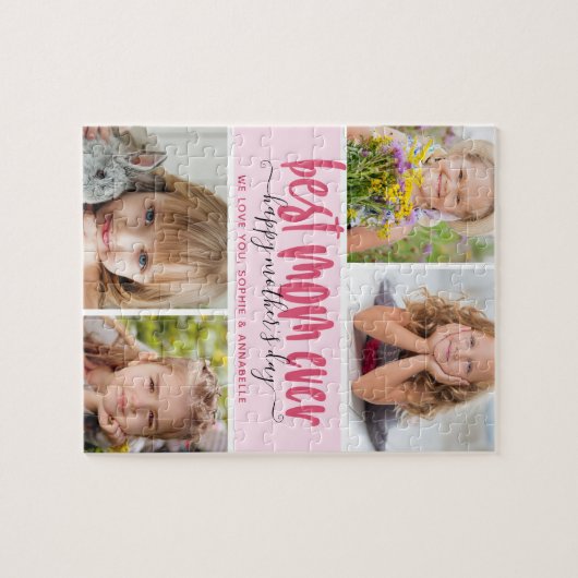 Puzzle Meilleure maman jamais photo Fête des mères (Horizontal)
