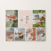 Puzzle Meilleure maman jamais script 6 photo collage gril (Horizontal)