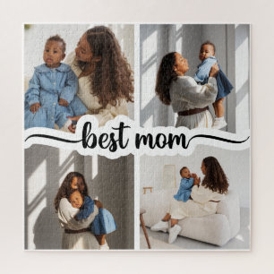 Puzzle Meilleure Maman Personnalisée 4 Photo Collage