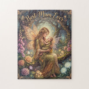 Puzzle "Meilleure Mère du Monde" Illustration Fantastique