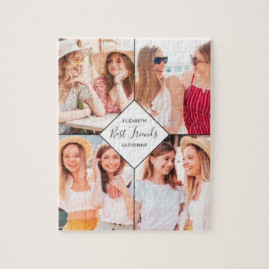 Puzzle Meilleures Amies Meilleures Copines Nom Collage Ph (Vertical)