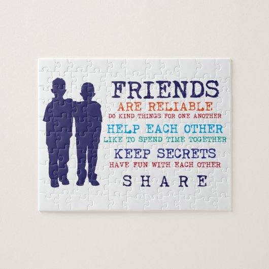 Puzzle Meilleurs amis d'amitié d'amis (Horizontal)
