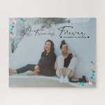 Puzzle Meilleurs amis pour toujours | Photo BFF minimalis<br><div class="desc">Un grand cadeau pour votre(vos) bestie(s). Immense photo, polices chic et coeurs de couleur moderne se mêlent dans ce design gai et amusant. Ajoutez votre libellé personnalisé à cette conception à l'aide des cases "Modifier ce modèle de conception" situées à droite de l'élément, ou cliquez sur le bouton bleu "Customiser"...</div>