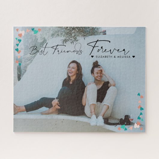 Puzzle Meilleurs amis pour toujours | Photo BFF minimalis (Horizontal)