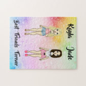 Puzzle Meilleurs Amis Pour Un Blonde Brunette Couleur Spl (Horizontal)