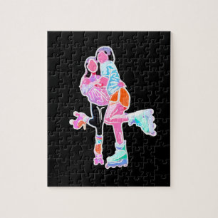Puzzle Meilleurs amis Roller Skate Neon