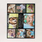 Puzzle Meilleurs grands-parents du monde 8 photo noir (Vertical)