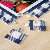 Puzzle Mélange de baies sur gingham campagnard (Côté)