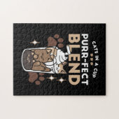 Puzzle Mélange Purr-Fect : Conception de café pour le caf (Horizontal)