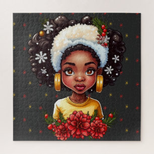 Puzzle Melanin Christmas Magic Black Girl Femme Sista