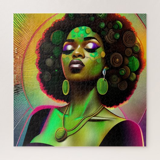 Puzzle Melanin de la reine noire Sista beautif afro-améri (Vertical)