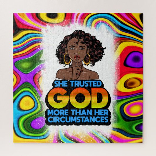 Puzzle Melanin noire poppin sista affirmation amour (Vertical)