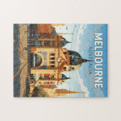 Puzzle Melbourne Australie Travel Art Vintage (Horizontal)