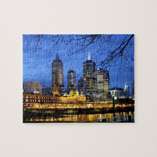 Puzzle Melbourne, Australie. Une vue nocturne sur (Horizontal)