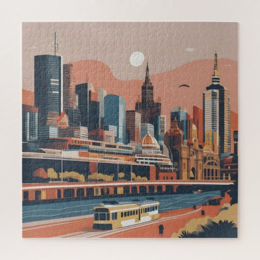 Puzzle Melbourne poster vintage (Vertical)