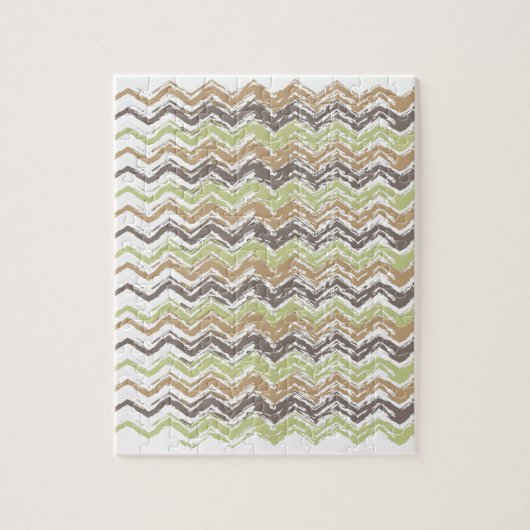 Puzzle Melon Brandy Scribble ZigZag Motif (Vertical)