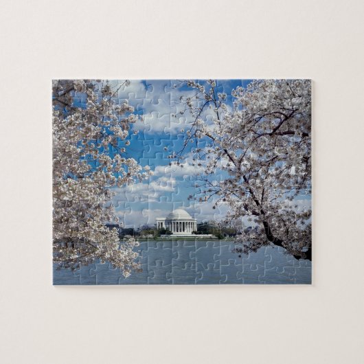 Puzzle Mémorial de Thomas Jefferson avec des fleurs de (Horizontal)