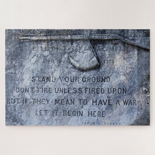 Puzzle Memorial Plague Lexington Massachusetts (Horizontal)