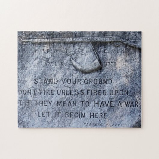 Puzzle Memorial Plague Lexington Massachusetts (Horizontal)