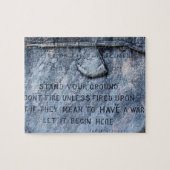 Puzzle Memorial Plague Lexington Massachusetts (Horizontal)