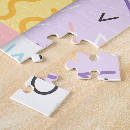 Puzzle Memphis coloré (Côté)
