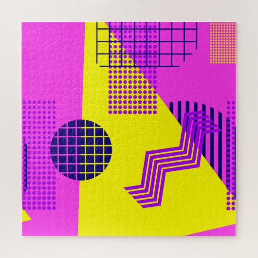 Puzzle Memphis Eighties : Arrière - plan de formes géomét (Horizontal)
