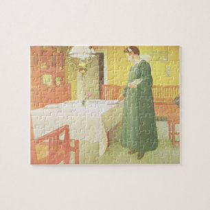 Puzzle Ménage d'école, scène de salle à manger, pub. 