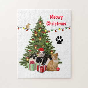 Puzzle Meowy Christmas Chat / Amoureux des chats