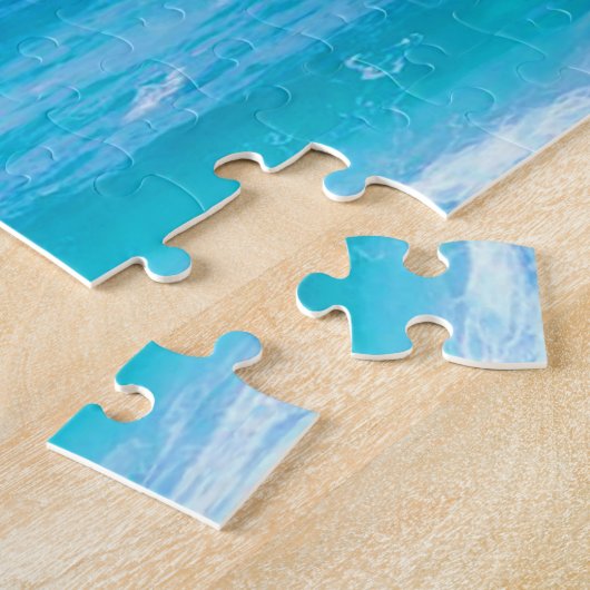 Puzzle Mer Bleue Calme Vagues Douces Falaises Rocheuses P (Côté)