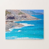 Puzzle Mer Bleue Calme Vagues Douces Falaises Rocheuses P (Horizontal)