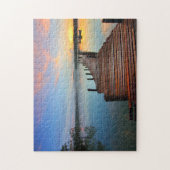 Puzzle Mer de quai en bois dans le coucher de soleil colo (Vertical)