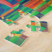 Puzzle Mer de vert avec des joncs Abstraits cubes (Côté)