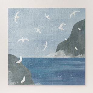 Puzzle Mer froide et mouettes