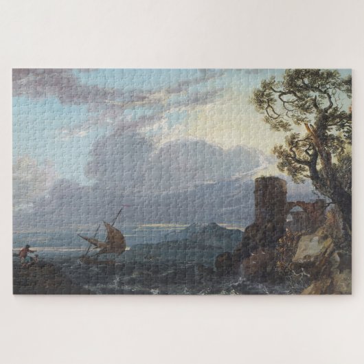 Puzzle Mer orageuse avec ruine et figures du château (c.1 (Horizontal)