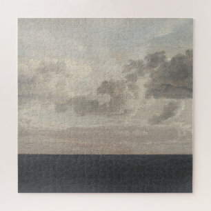 Puzzle Mer sombre, Huile sur toile, art vintage,