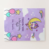 Puzzle Merci de licorne magique cadeau d'anniversaire deu (Horizontal)