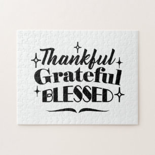 Puzzle Merci, Gratuit, Béni Étincelant Thanksgiving