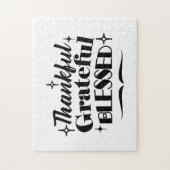 Puzzle Merci, Gratuit, Béni Étincelant Thanksgiving (Vertical)