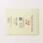Puzzle Merci scan QR de l'avis Google entreprise (Horizontal)