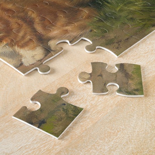 Puzzle Mère Chat avec chatons | Julius Adam le Jeune (Côté)