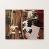 Puzzle Mère Chat et chatons sur table (Horizontal)